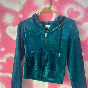 Refuge Velvet Green Hoodie Jacket